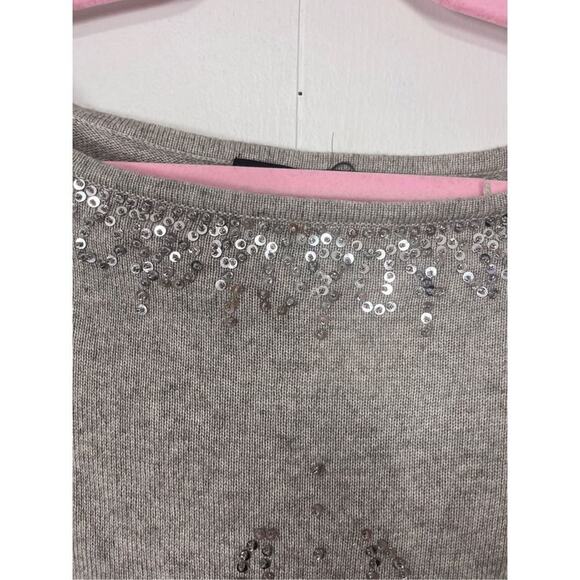 New Arden B Gray Silk Cashmere Boat Neck Sweater Women’s Small - Picture 4 of 9